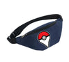 Pokemon-themed shoulder bag with Pokeball design, waterproof material, ideal for travel and outdoor activities.