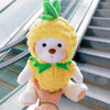 Little Bear Plush Doll in a Pineapple Outfit with Changeable Clothes, Soft Plush Fabric, Ideal for Cuddling and Playtime