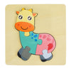 Colorful cartoon animal wooden puzzle piece for toddlers' early learning, featuring a smiling giraffe design.