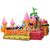 Vibrant commercial inflatable bouncer slide combo with dragon design, made from durable PVC material, ideal for both kids and adults.