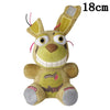 Five Nights at Freddy's plush toy of yellow bunny character, 18cm tall, with stitched detail and vivid expression.