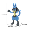 Lucario PVC action figure, featuring detailed design, perfect for Pokemon collectors and kids, 2-3 inches in height, durable material.