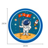 Blue kids flying disc with astronaut design, perfect for outdoor sports and skill-building play, 20cm diameter.