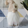 Bee-themed faceless doll with flower detail, long legs, soft texture, ideal for spring decor and gifts.