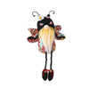 Bee-themed faceless doll with long legs, floral body, and whimsical design, perfect for spring decor and gifts.