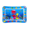 Colorful baby inflatable water play mat with underwater sea creatures for sensory tummy time development.