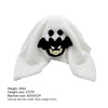 Halloween ghost plush toy with devil face, soft cotton fabric, ideal for spooky home decor and gifting.