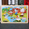 Colorful wooden animal puzzle depicting a farm scene with playful animals, designed for educational fun for kids aged 3 and up.