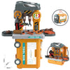 Kids Kitchen and Tools Bus Suitcase Toy in tool station mode with realistic components, perfect for imaginative play.