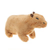 Capybara plush toy made of soft plush fabric and filled with PP cotton, ideal for cuddling and decorating spaces.