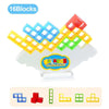 Colorful balance stacking blocks game, 16 pieces, fun puzzle toy for kids and adults to enhance skills and creativity.