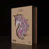 DIY Wooden Unicorn Puzzle Box with Colorful Intricate Design – Perfect Eco-Friendly Gift for Animal and Puzzle Enthusiasts