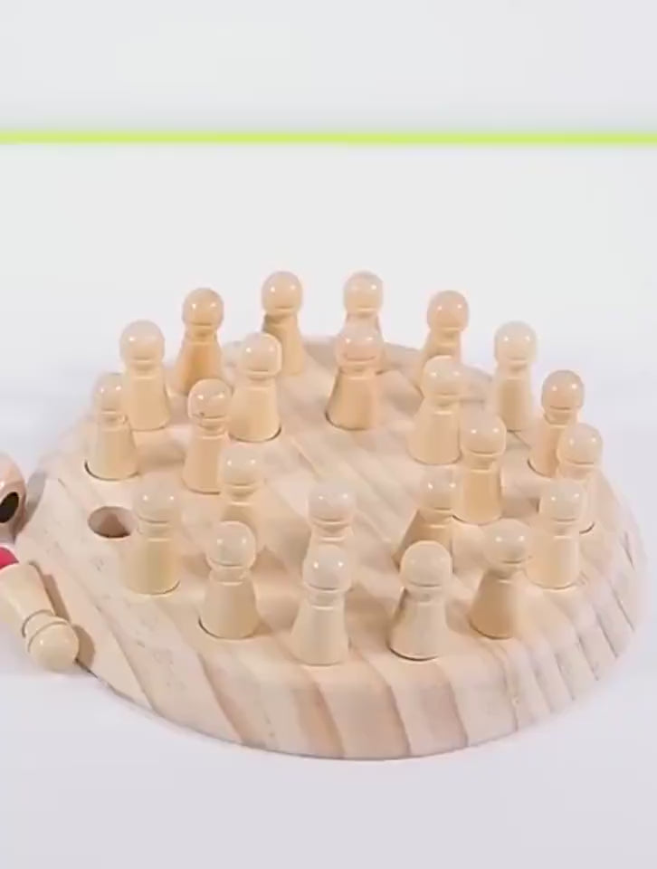 Child Wooden Puzzle Toys Memory Chess